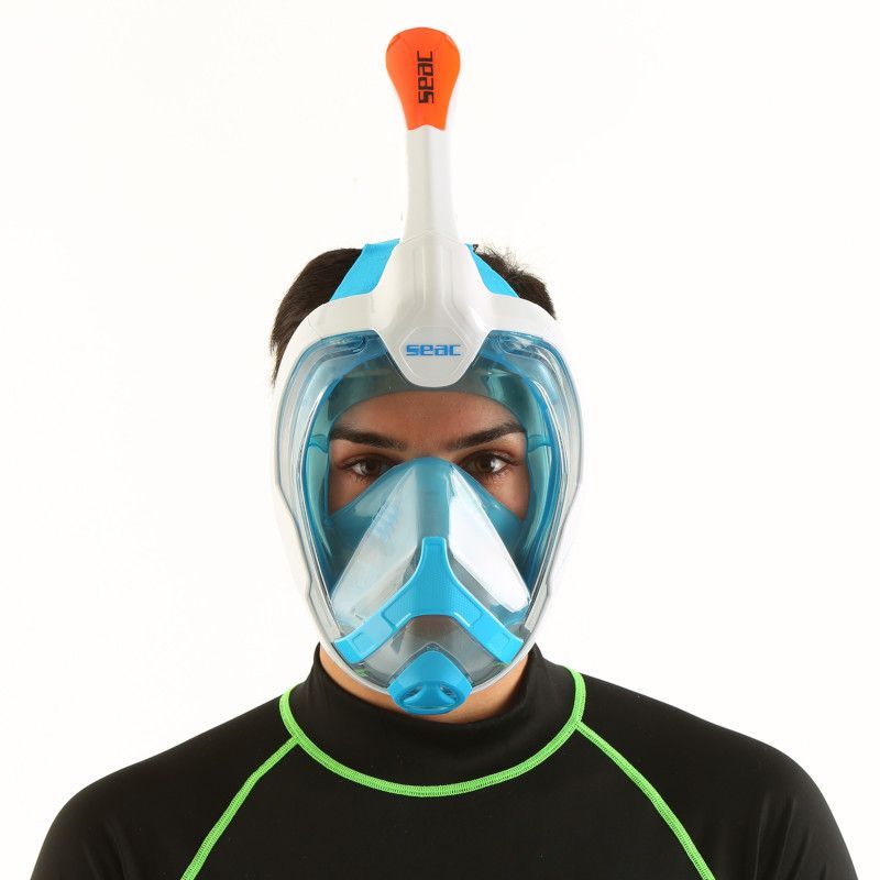 Masque Snorkeling Seac Grande Faciale Libera Magica Blanc/Orange