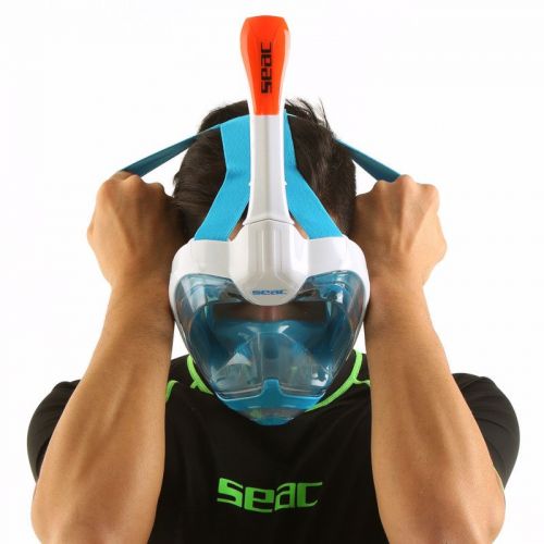 Masque Snorkeling Seac Grande Faciale Libera Magica Blanc/Orange 