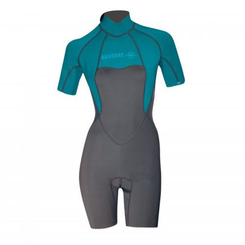 Shorty Femme Beuchat Atoll Backzip Turquoise 2mm 