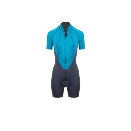 Shorty Femme Beuchat Atoll Frontzip Turquoise 2mm 