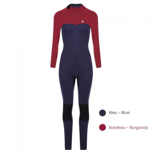 Combinaison Surf Femme Saint jacques Wetsuits Lisa BackZip Bordeaux 4/3mm 2023 