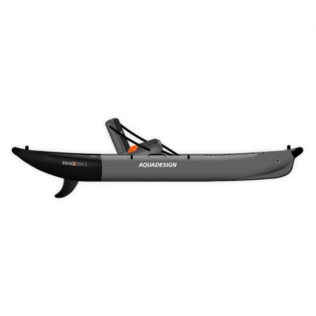 Kayak Gonflable Aquadesign KOLOA X'PERIENCE 305 Noir/Gris/Orange 1 Place 