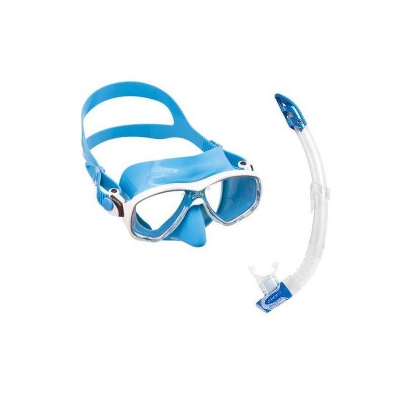 Kit Snorkeling Cressi Marea Transparent + Tuba Gamma 