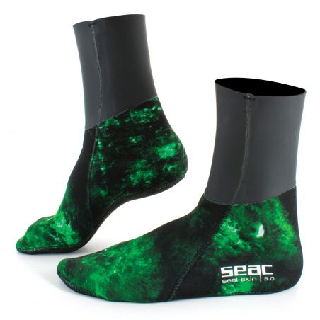 Chaussons de Chasse Seac Seal Skin Camo Vert 3mm 
